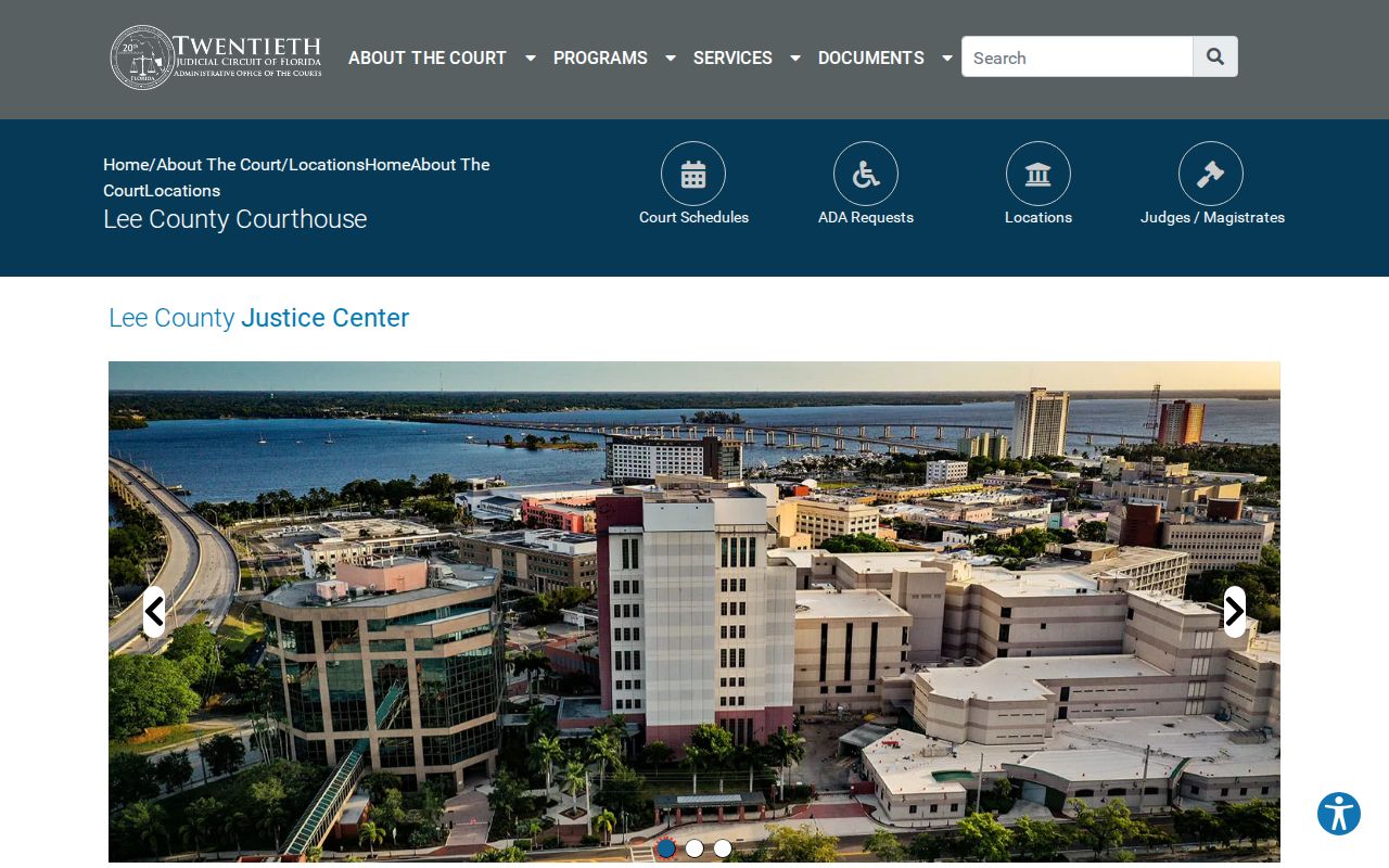 Lee County criminal court location records